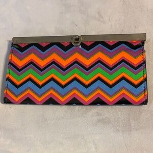 Multicolor Chevron Pattern Wallet